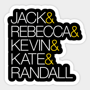 This is Us TV Show Names Sticker